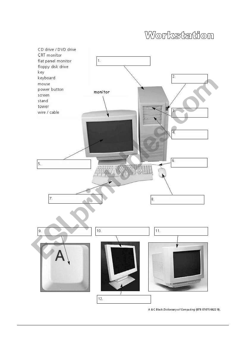 Workstation (PC Computer) worksheet