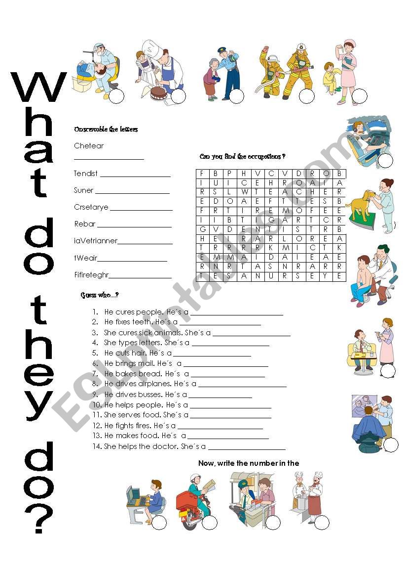 Community helpers worksheet