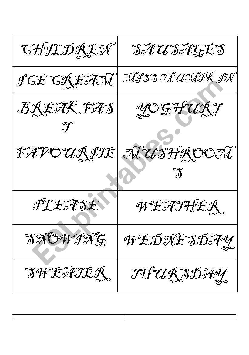 SPELLING GAME worksheet