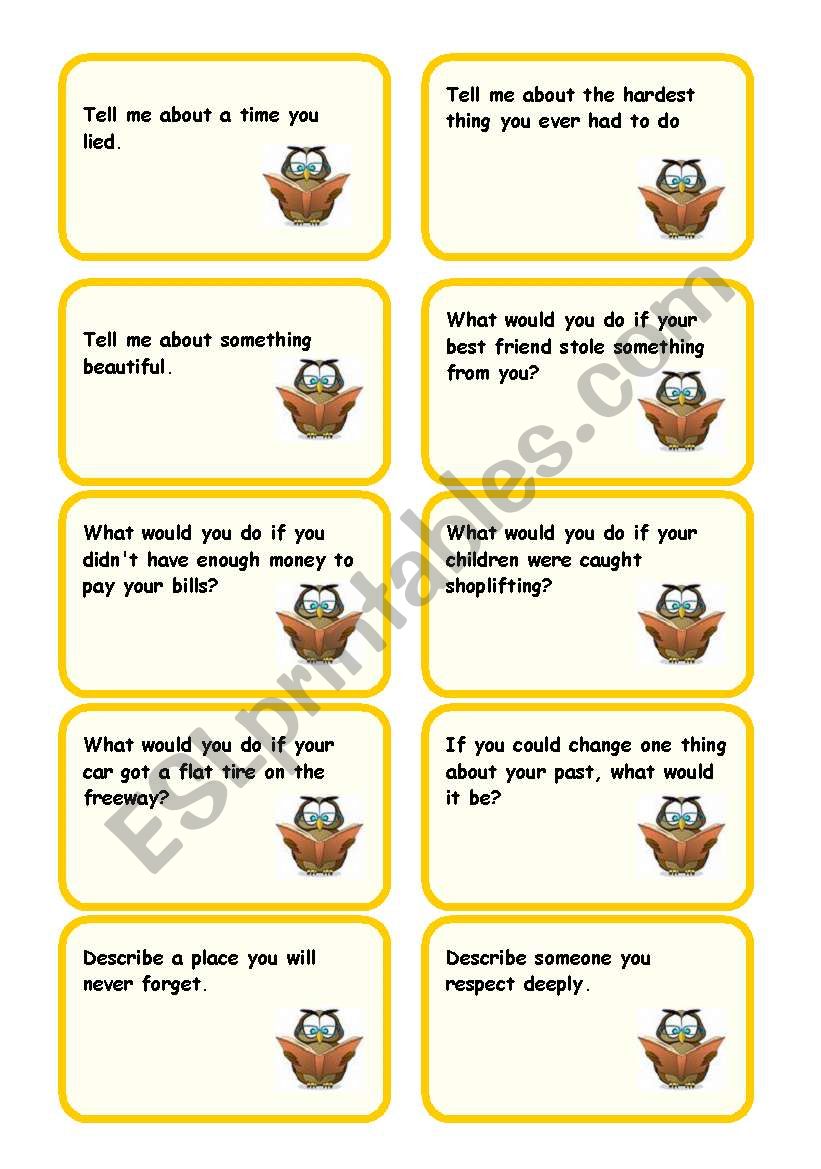 Conversation Cards 3 worksheet