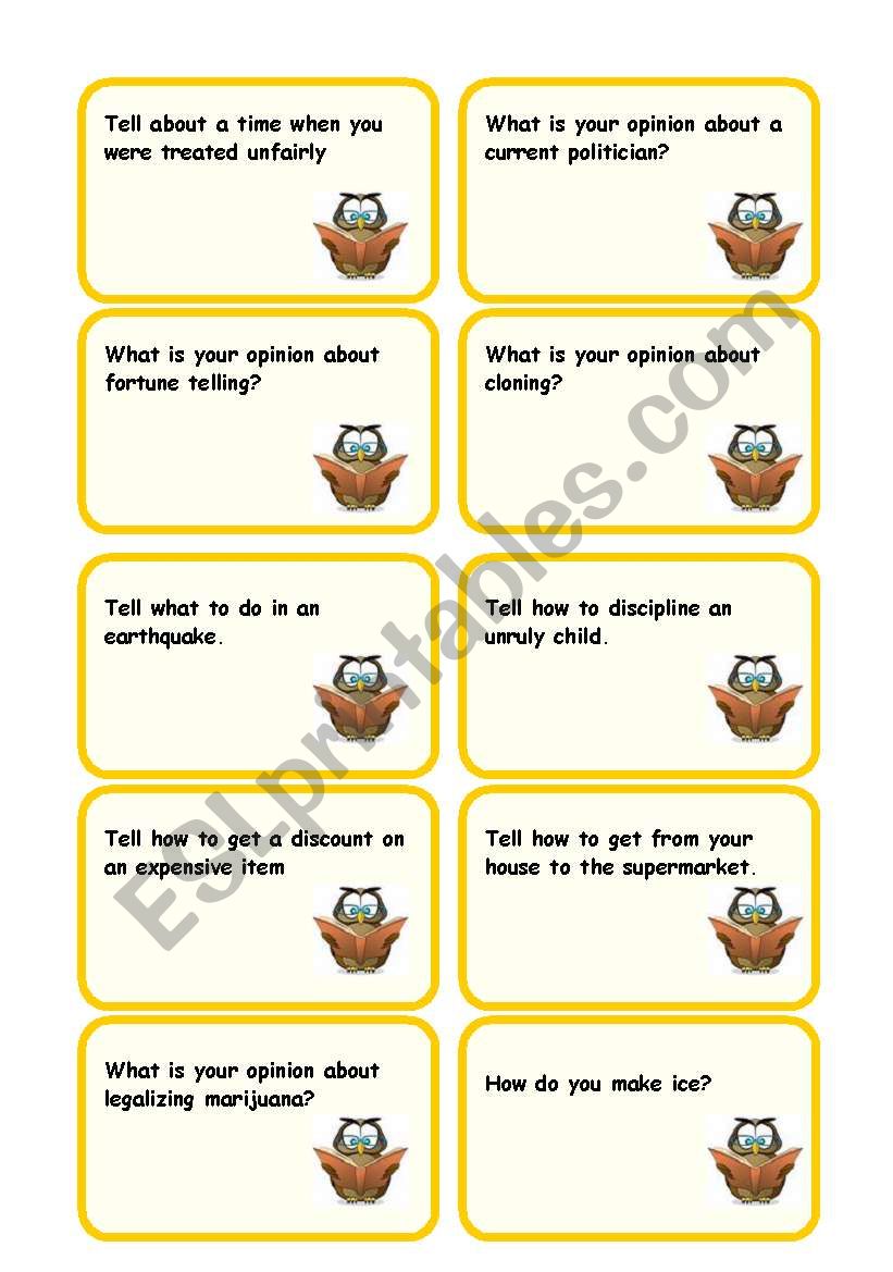 Conversation Cards 4 worksheet