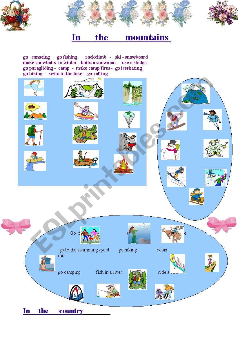 IF - Clauses : Both conditionals can be used  : In the mountains and country 