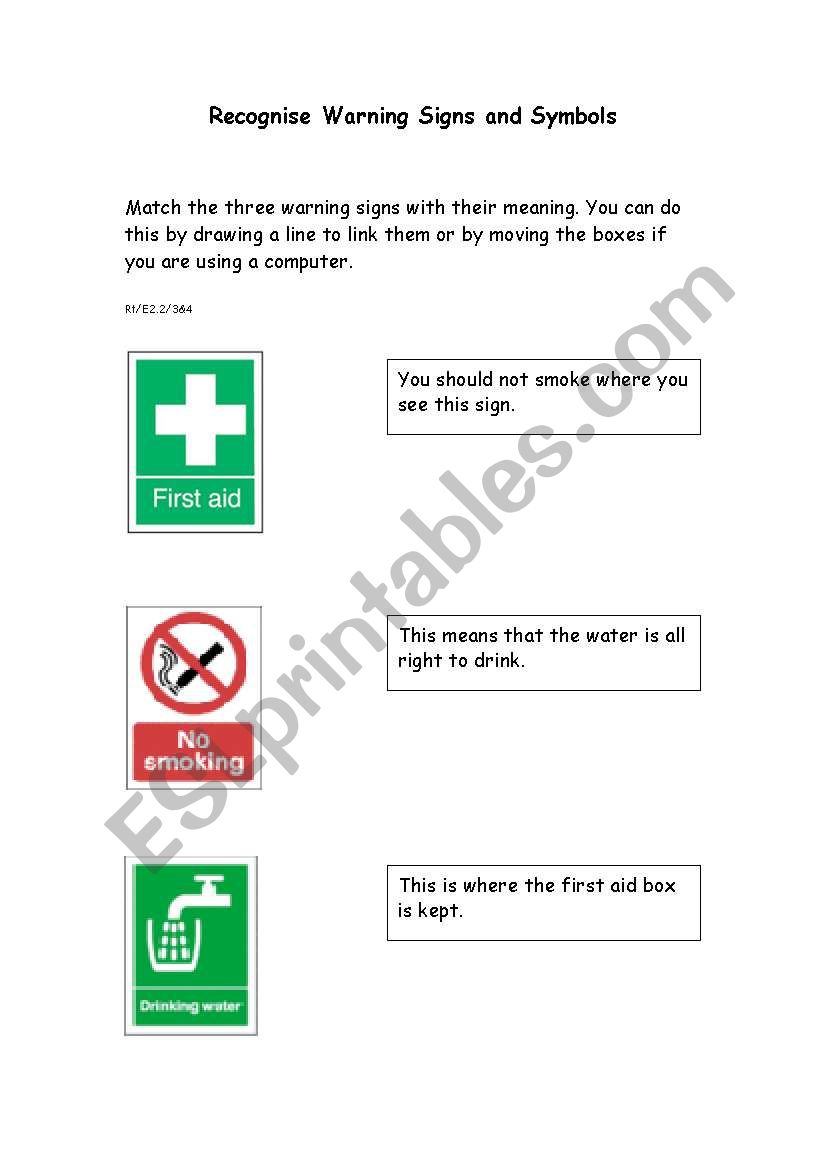 Hazards - Recognising Warning Signs and Symbols