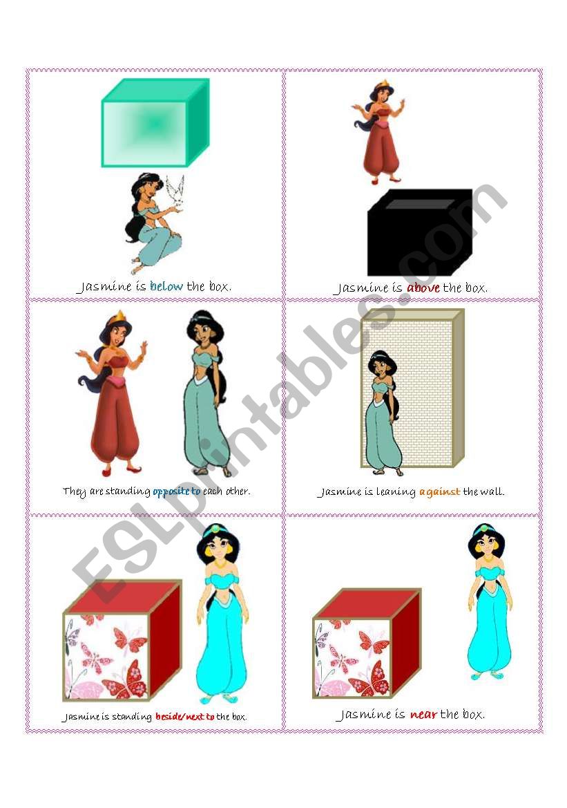 Prepositions Flash-Cards (part 2)