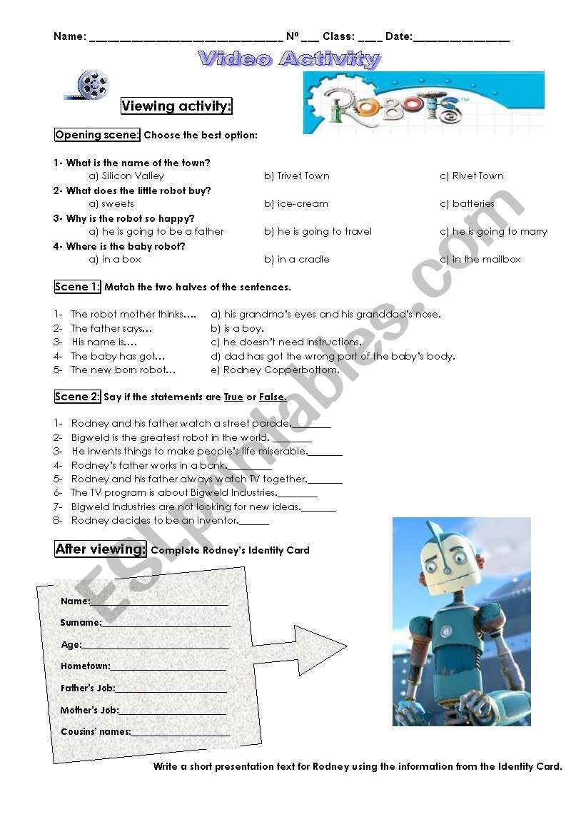 Robots_video activity worksheet