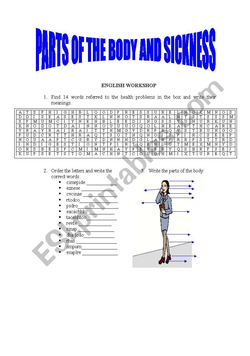 parts of the body and sickness