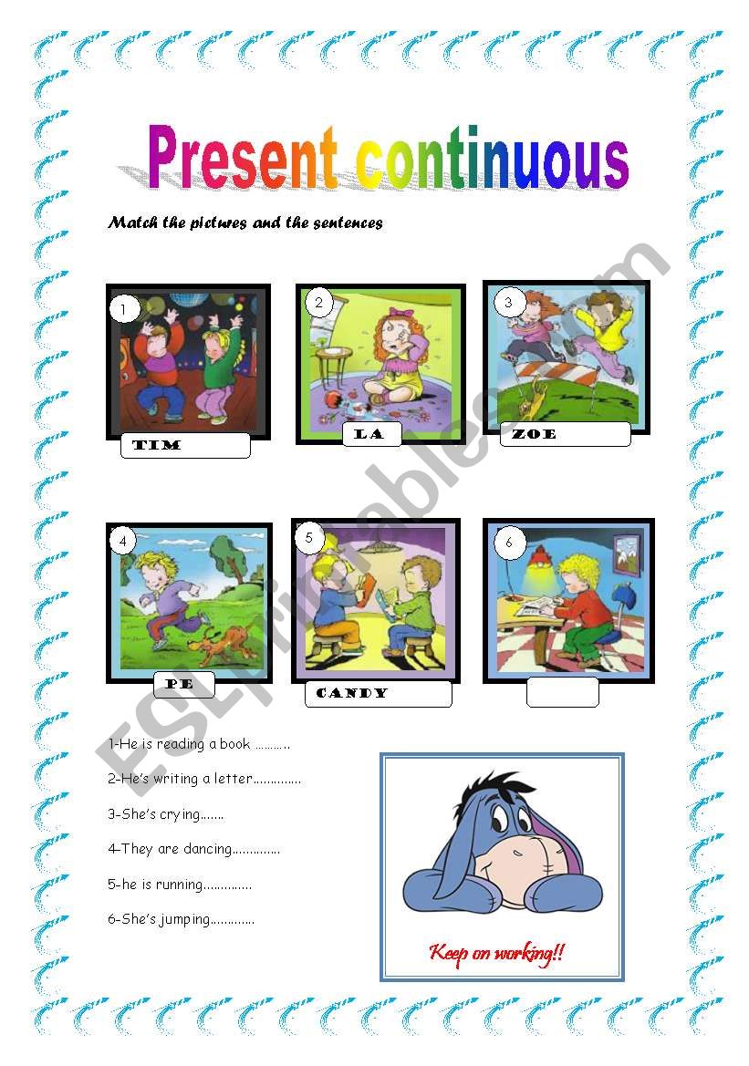 Present Continuous 2 worksheet