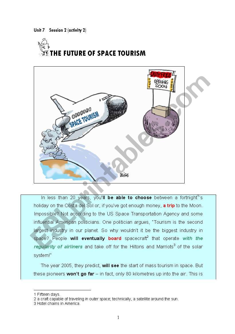 space tourism for ielts