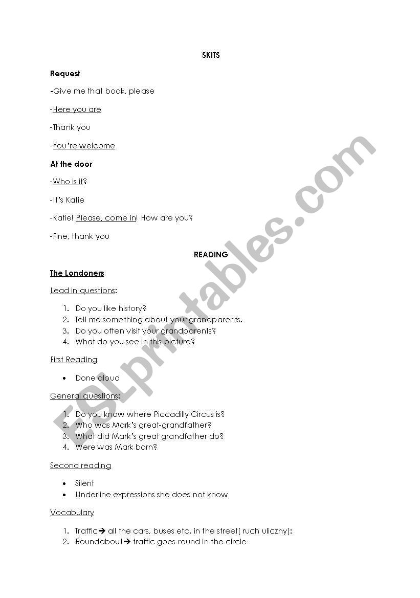 plan for reading and listening fin communicative method