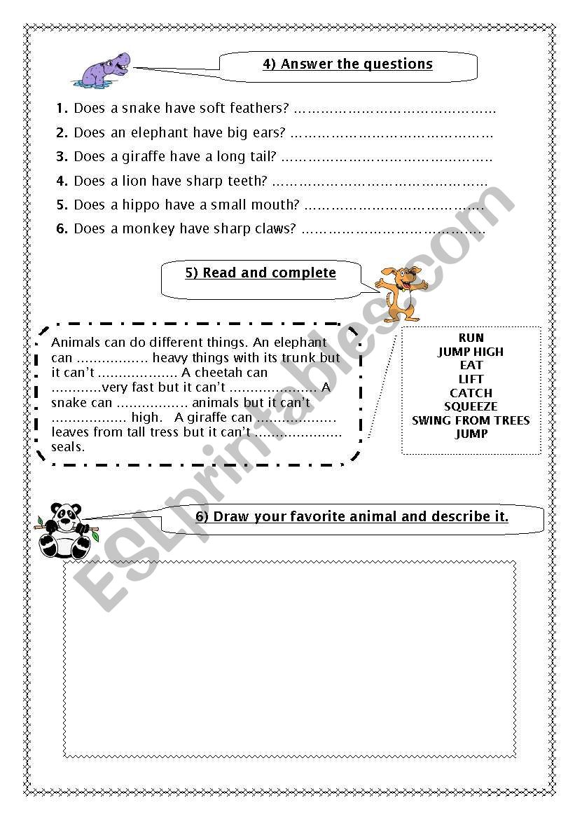 Animals (Part  2 ) worksheet