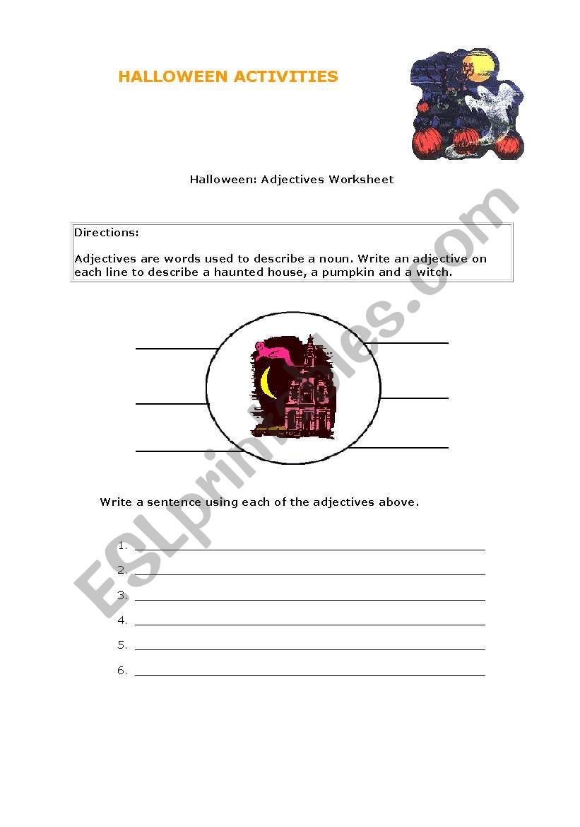 halloween activities worksheet