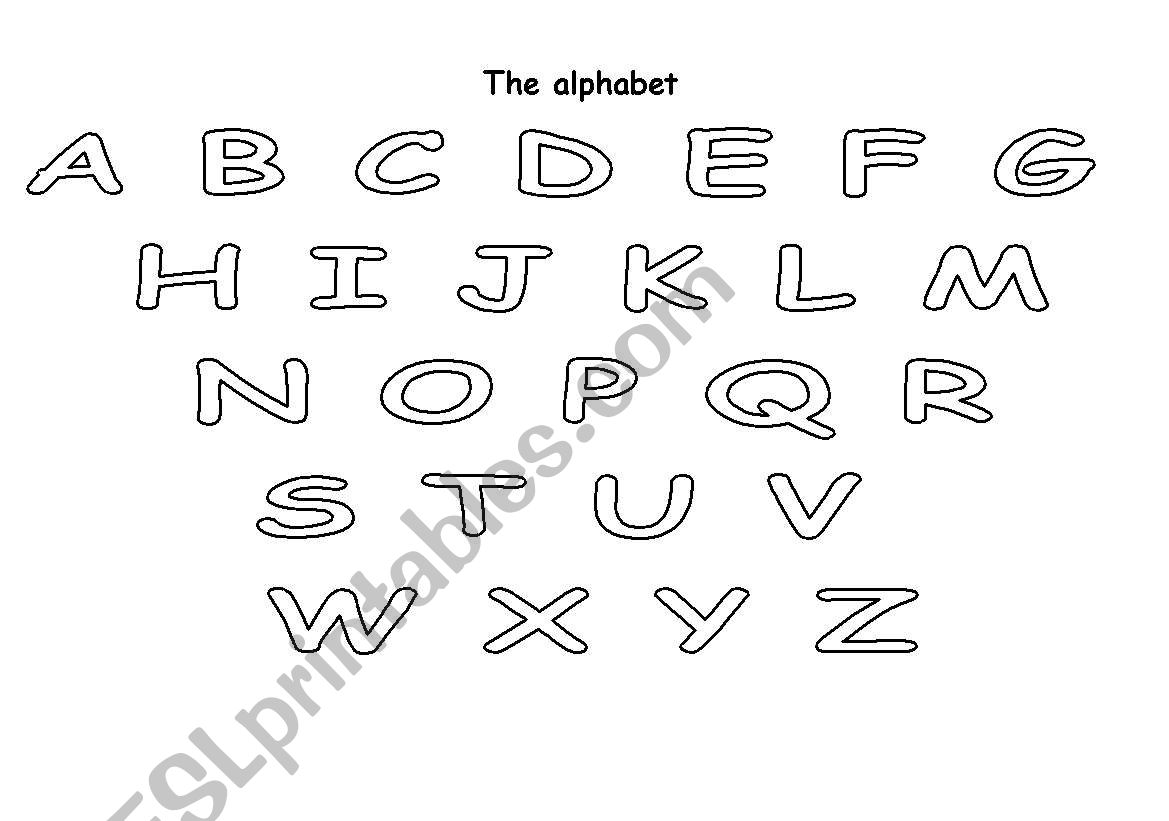 The alphabet worksheet