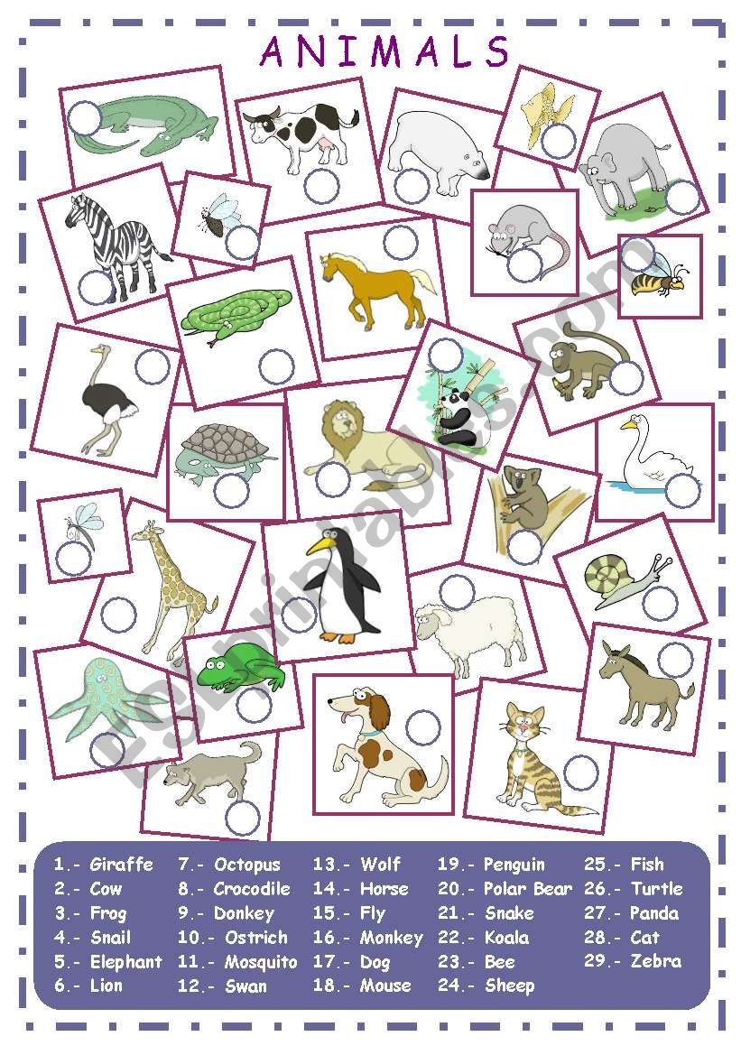 Animals (2/2) worksheet