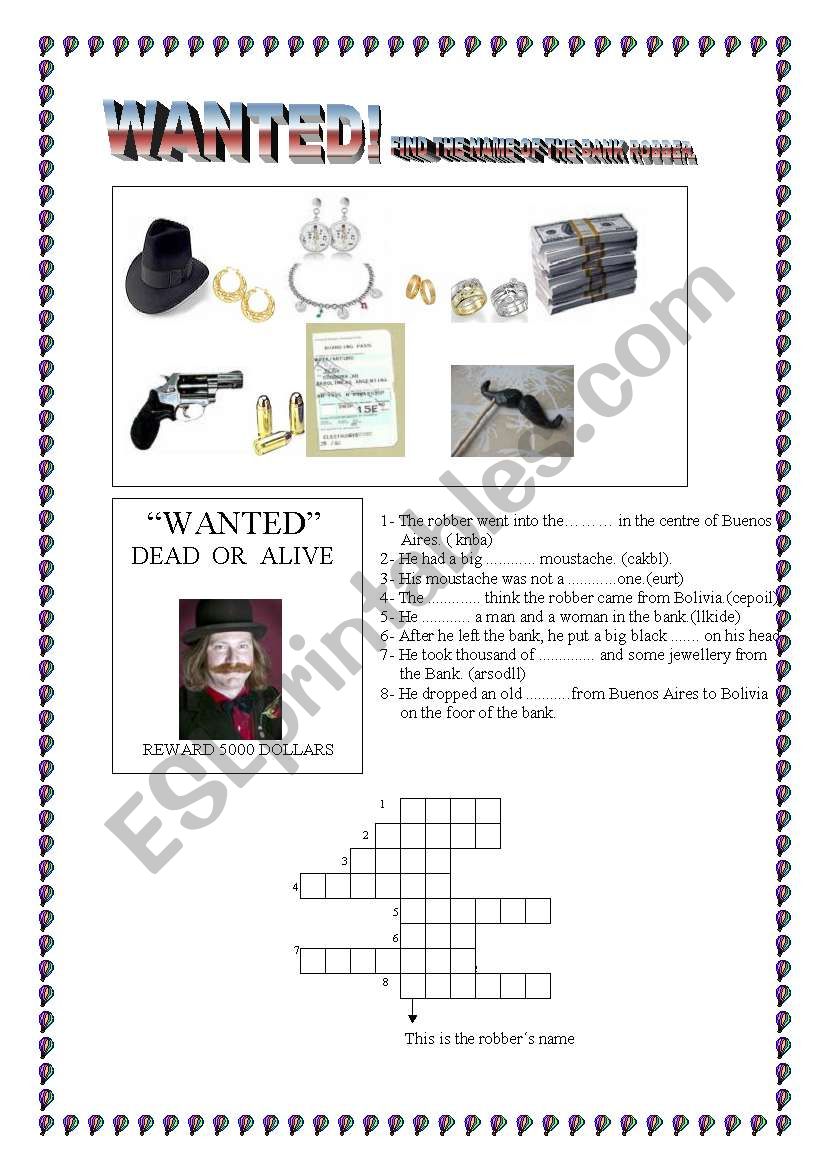 WANTED. worksheet