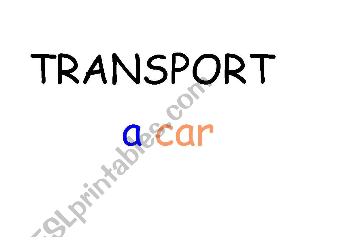 transport singular / plural worksheet