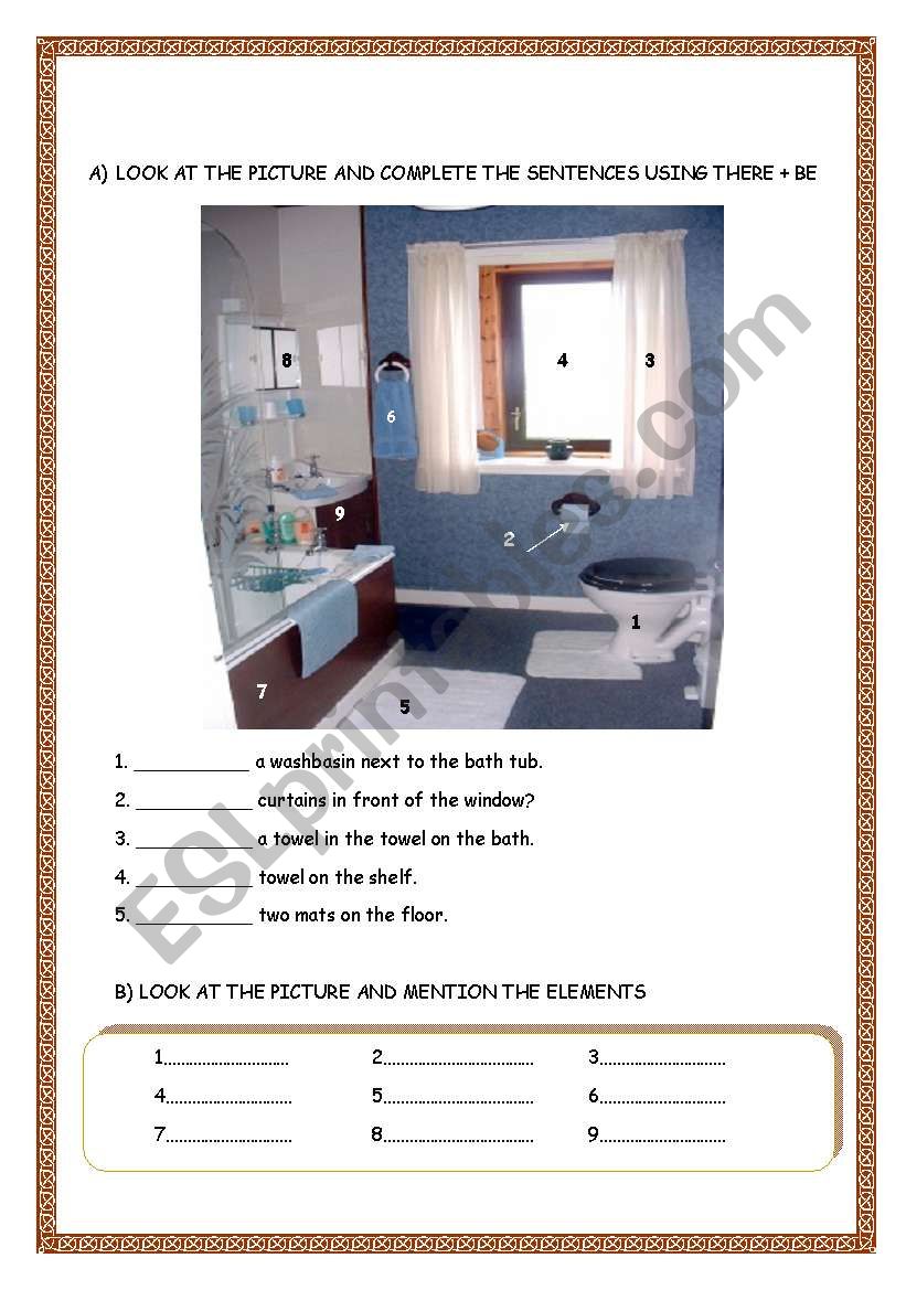 THE BATHROOM worksheet