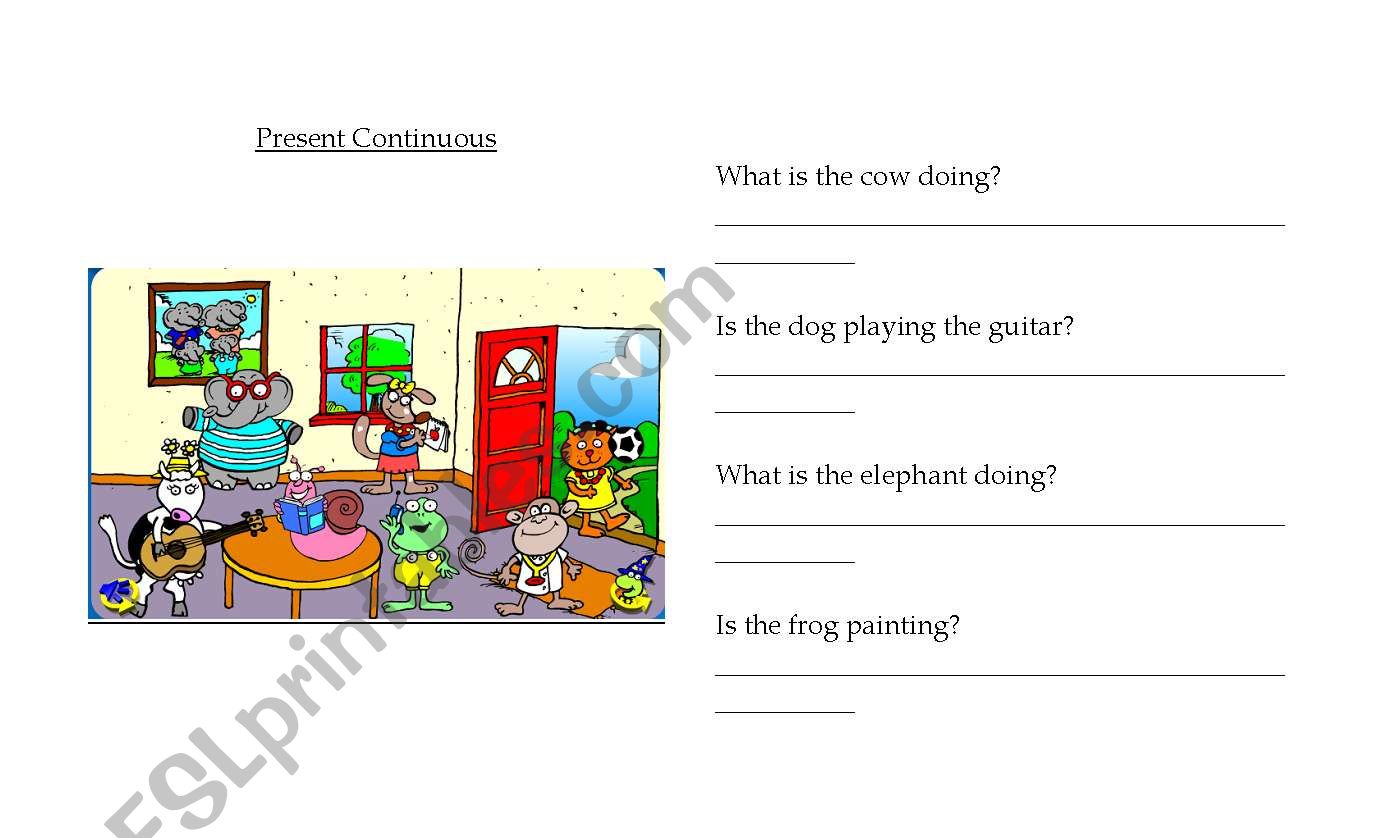 Present Continuous worksheet