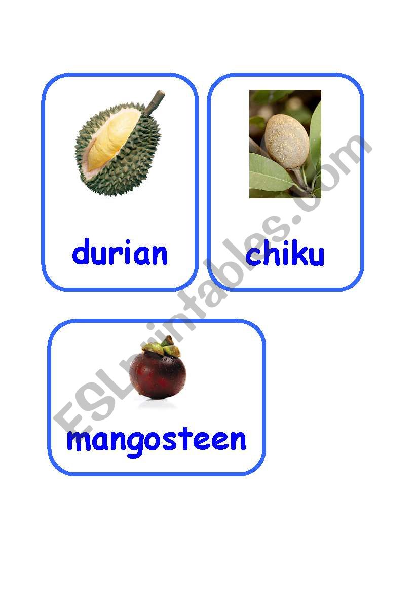 tropical fruit 1 worksheet