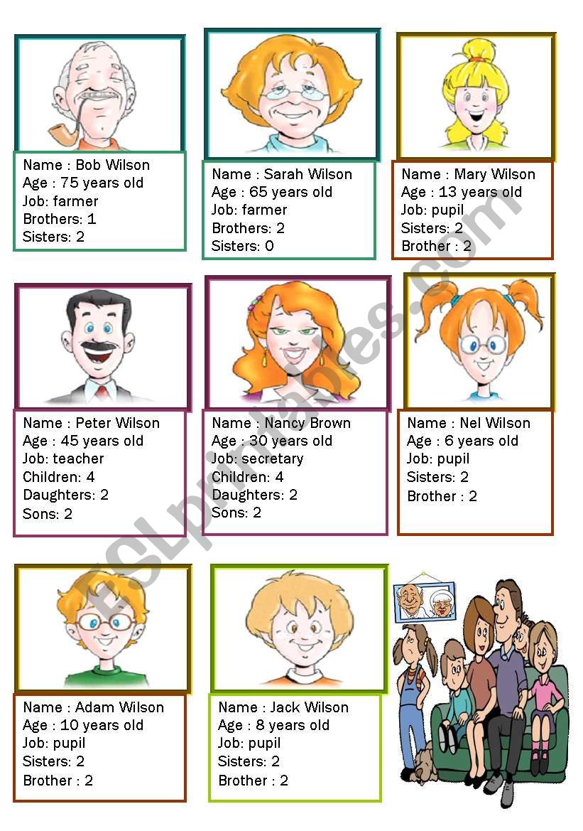 family members worksheet