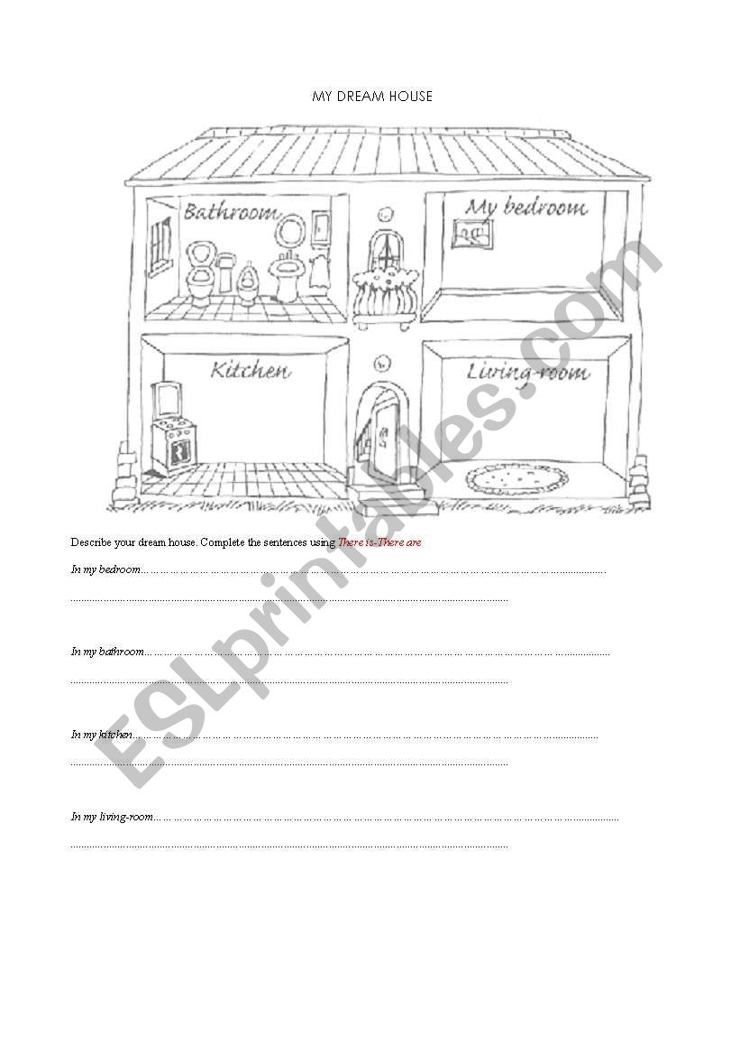 my dream house worksheet