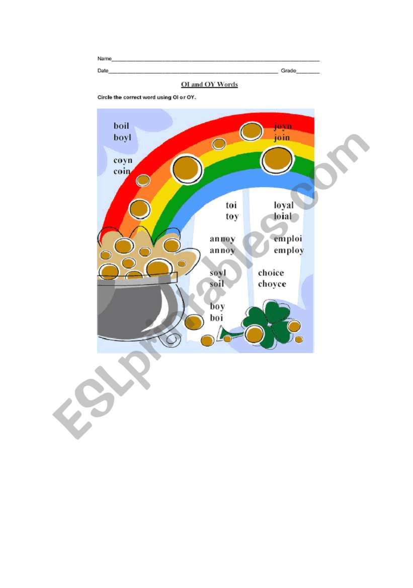 correct ending worksheet