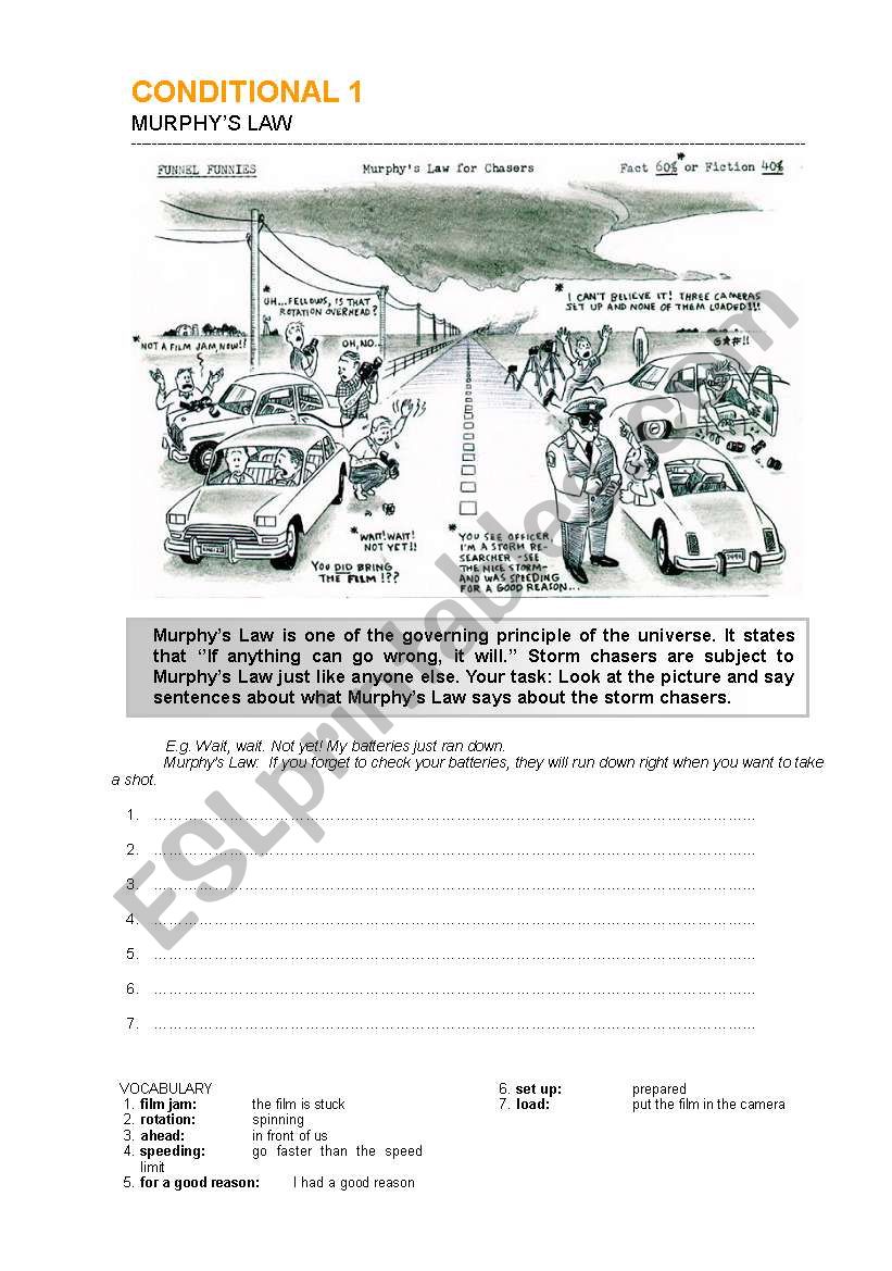MurphyÂ´s Law for storm chasers - Conditional 1.
