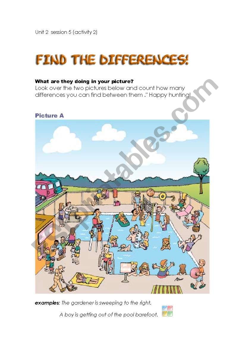 Find the differences worksheet