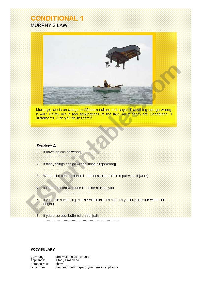 Murphys Laws in Conditional 1 