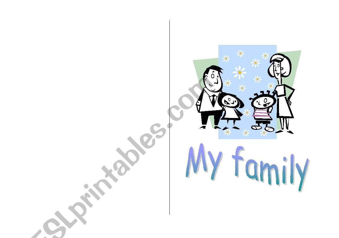 My family printable book worksheet