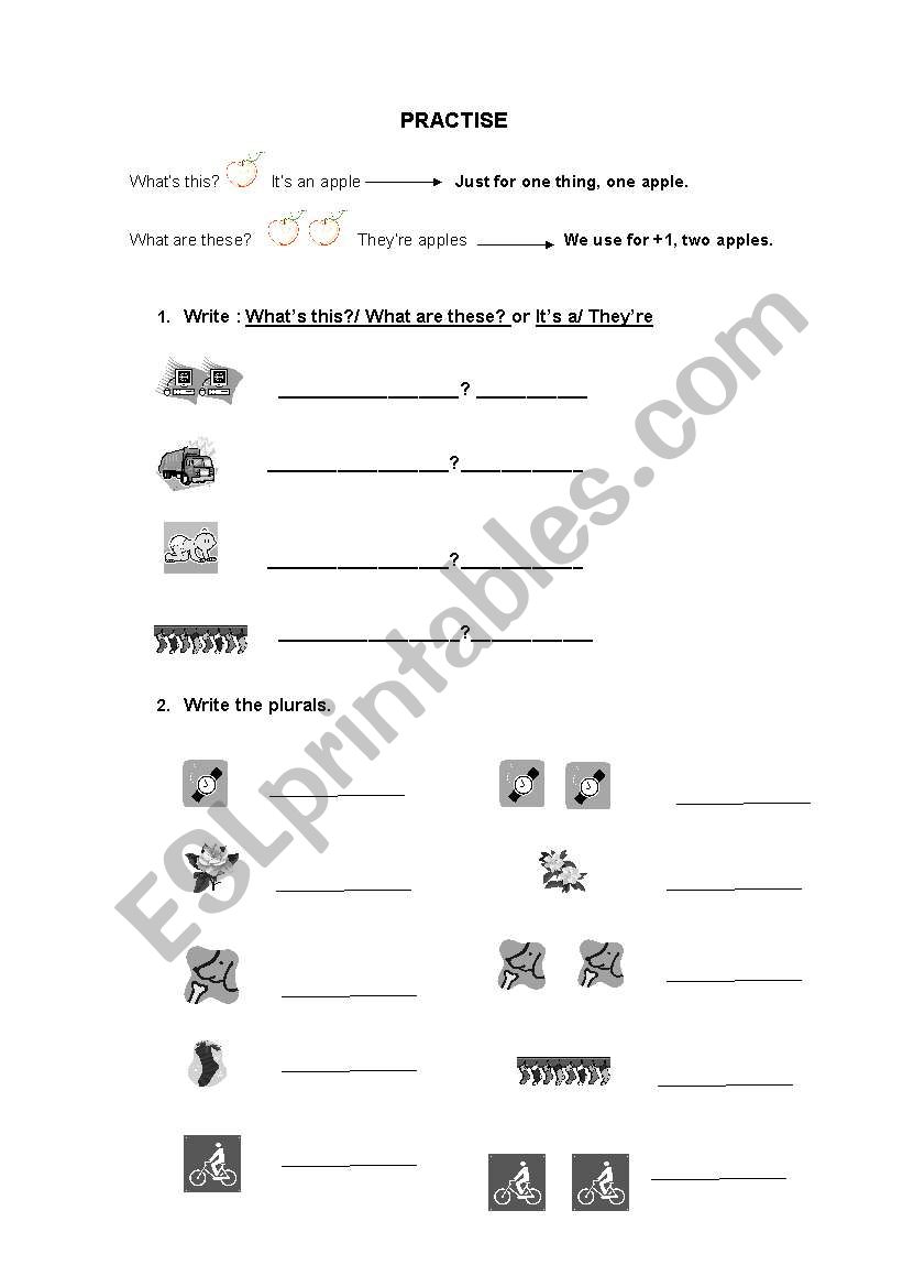 What´s this/ What´re these? Plurals