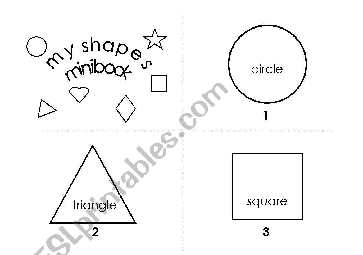 shapes minibook worksheet