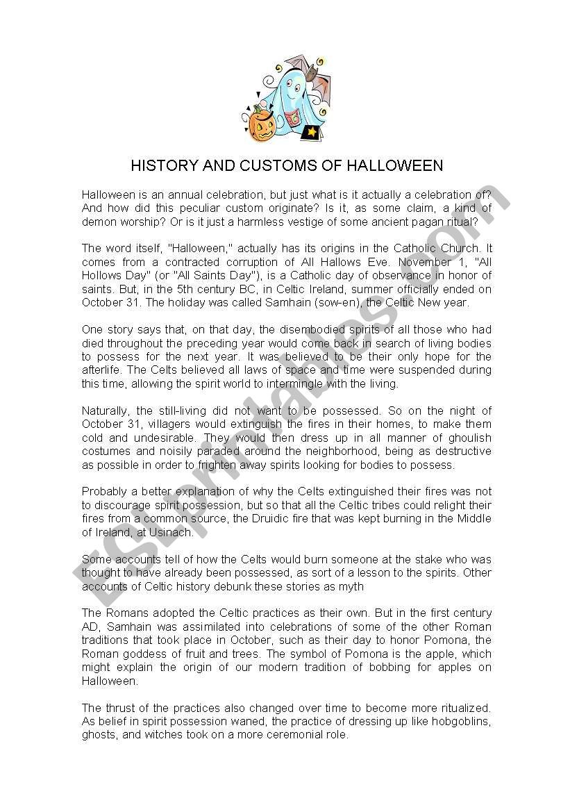 History and Customs of Halloween