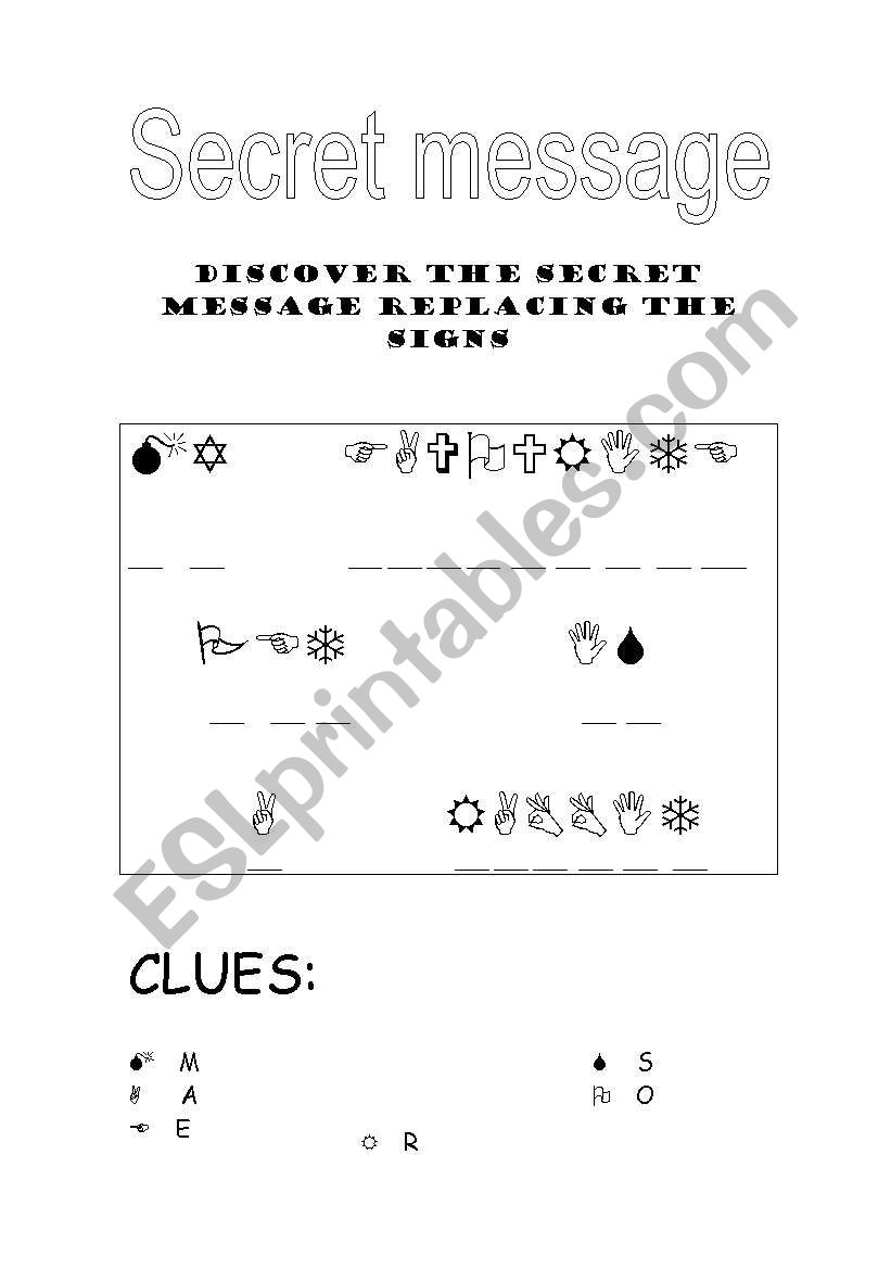 secret message worksheet