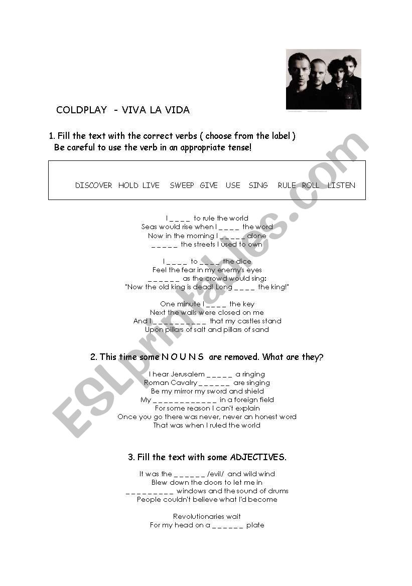 !!!  VIVA LA VIDA !!! C o l d p l a y        some exercises to this awesome song :) 