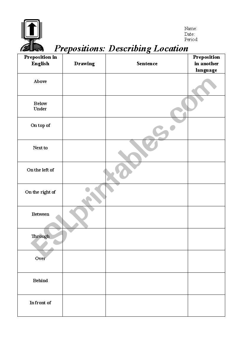 Prepositions: Describing Location