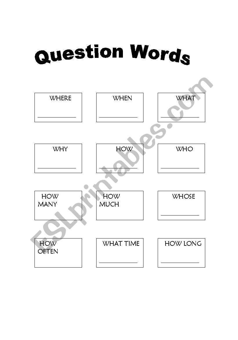 Wh Questions worksheet