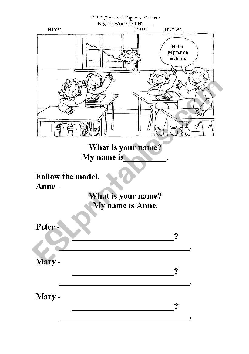 Hello... worksheet