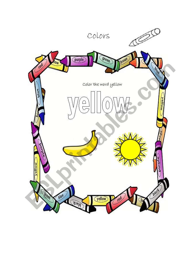 yellow worksheet