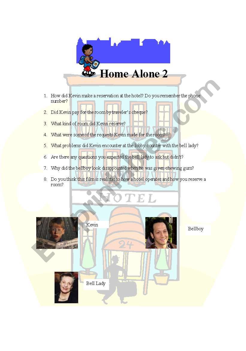 Home Alone 2 worksheet