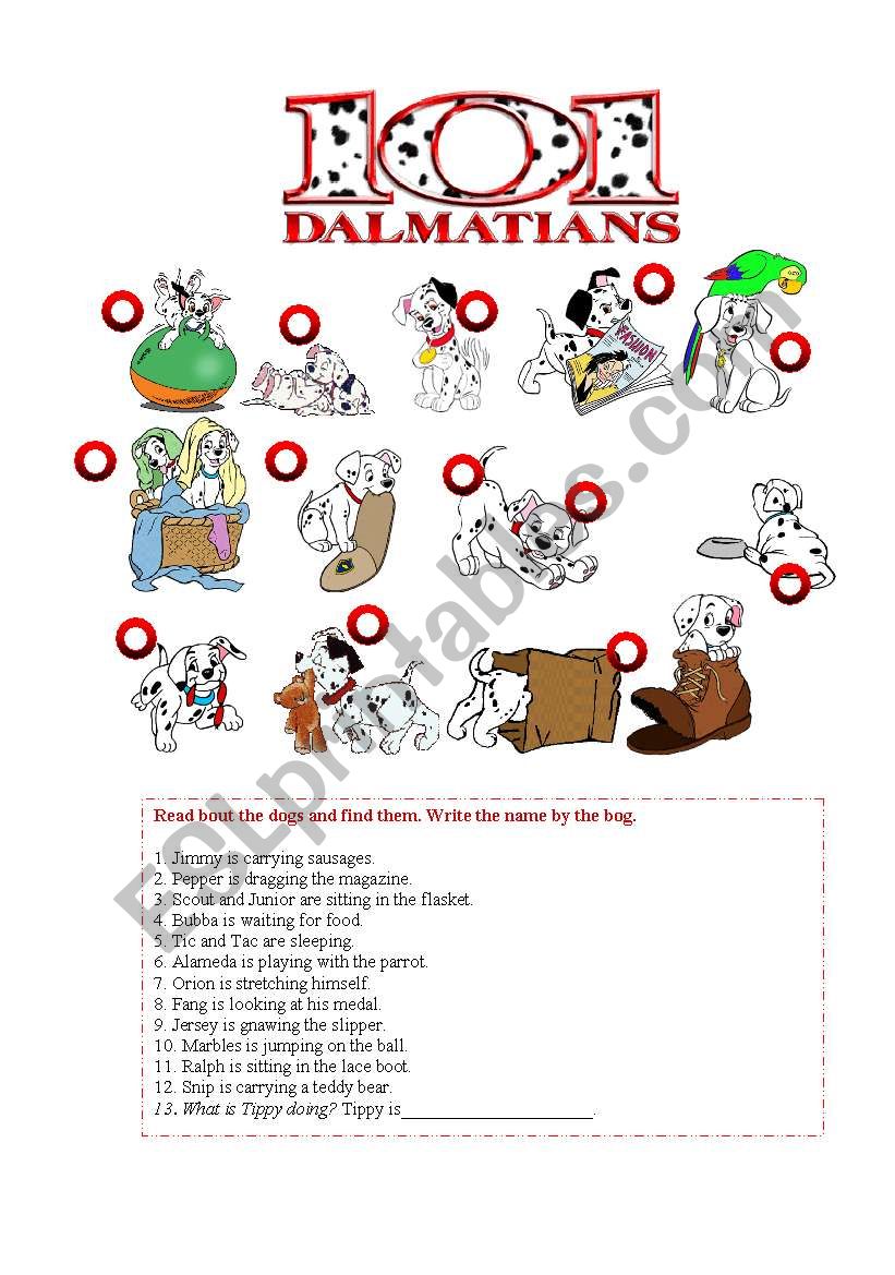 101 Dalmatians + Present Continuous