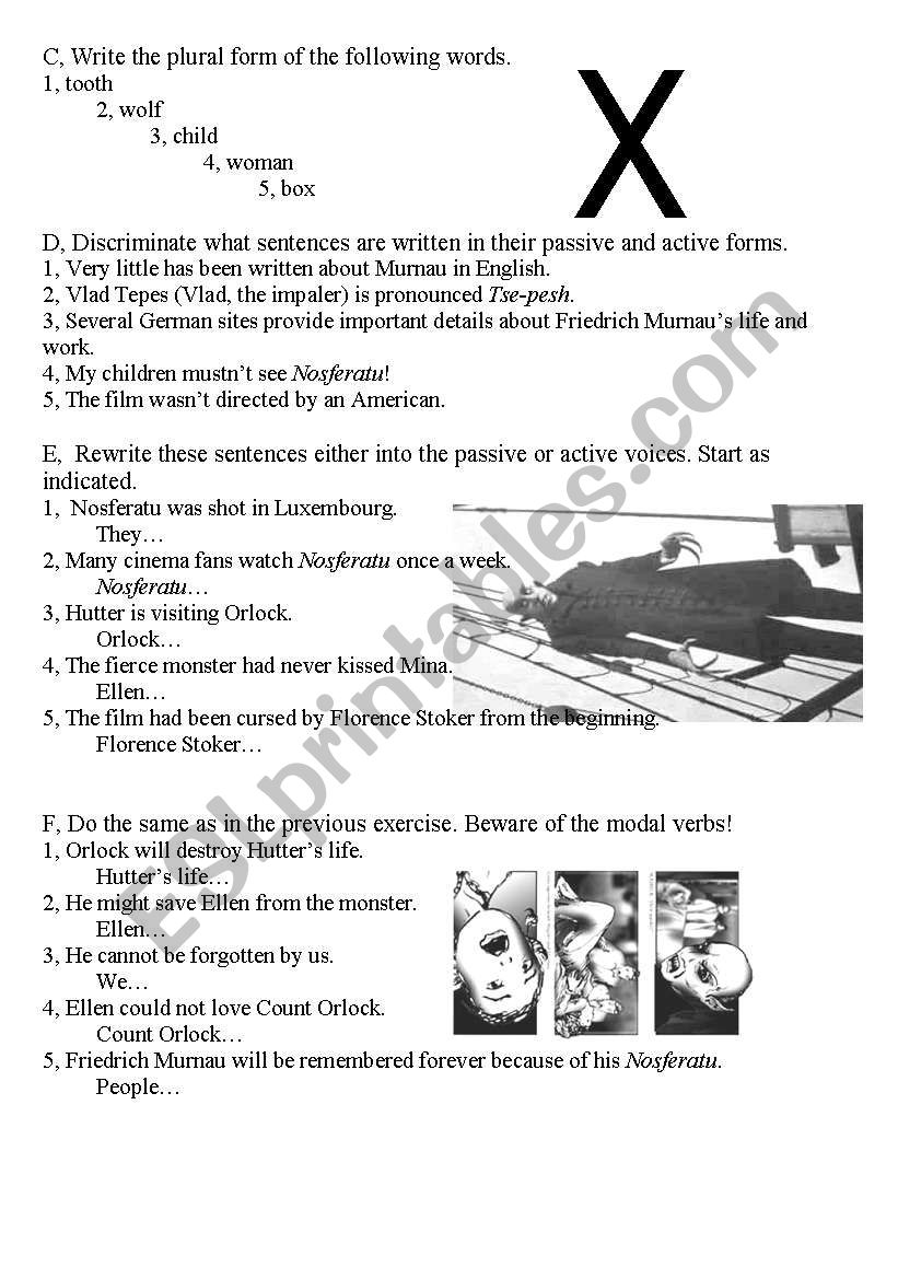 Murnaus Nosferatu, part 2 worksheet