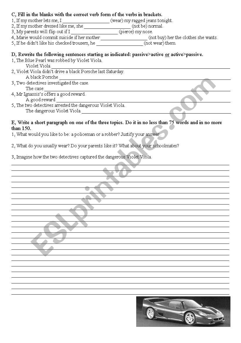 The Robbery by Violet Viola worksheet