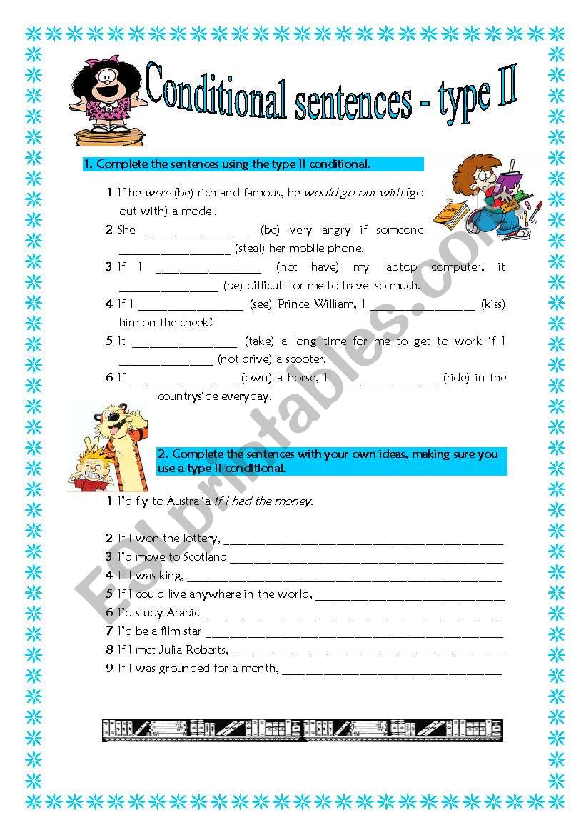 conditional-sentences-type-ii-esl-worksheet-by-carlaalves