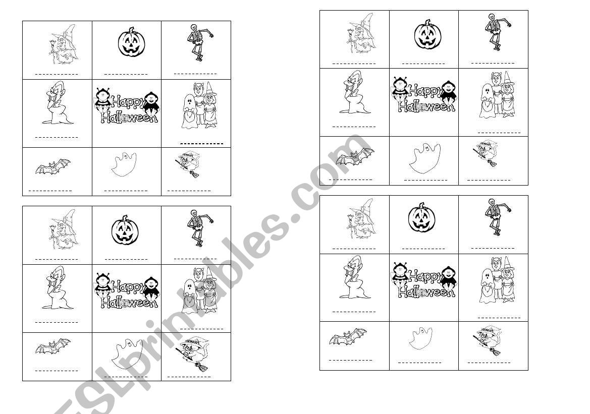 halloween symbols worksheet