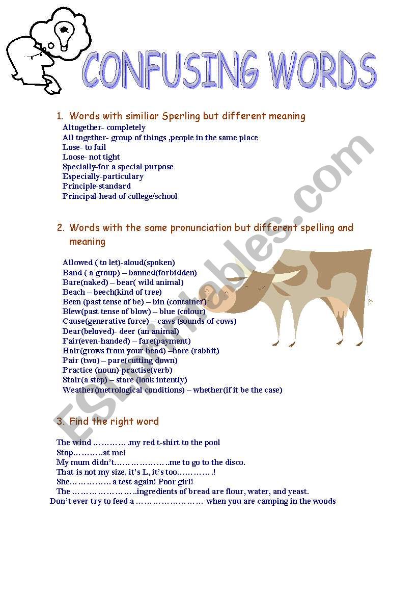 confusing-words-esl-worksheet-by-katee1111