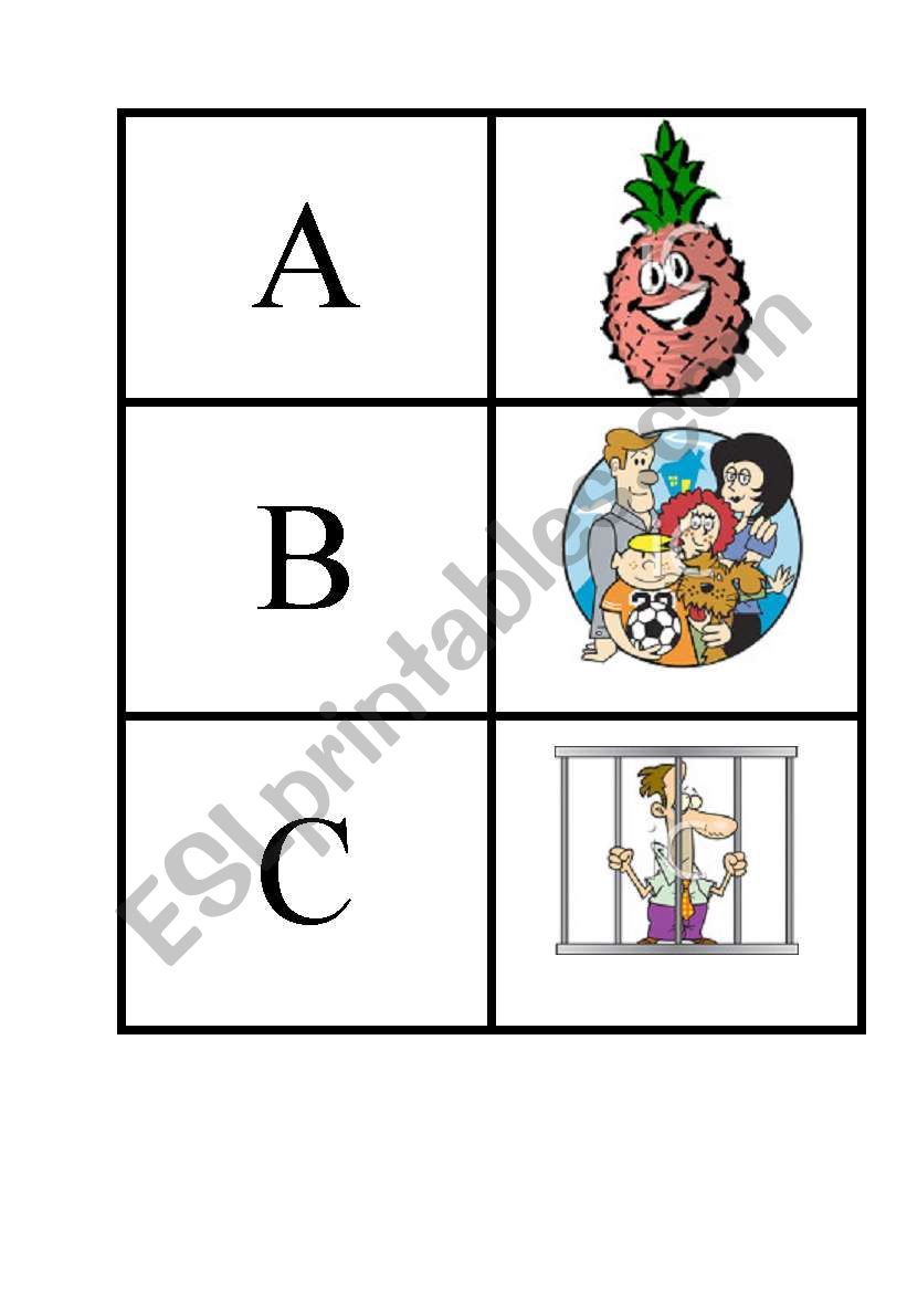 Alphabet Domino worksheet