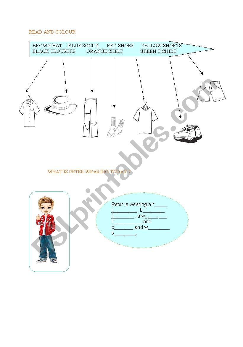 CLOTHES worksheet