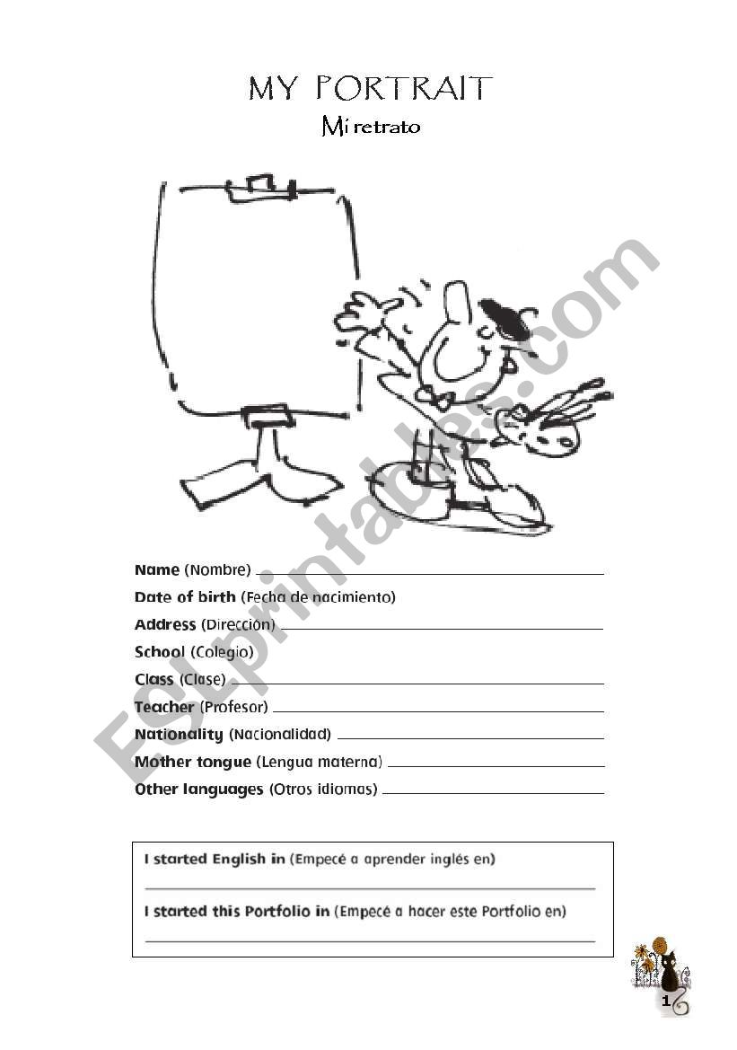 Portfolio 1 worksheet