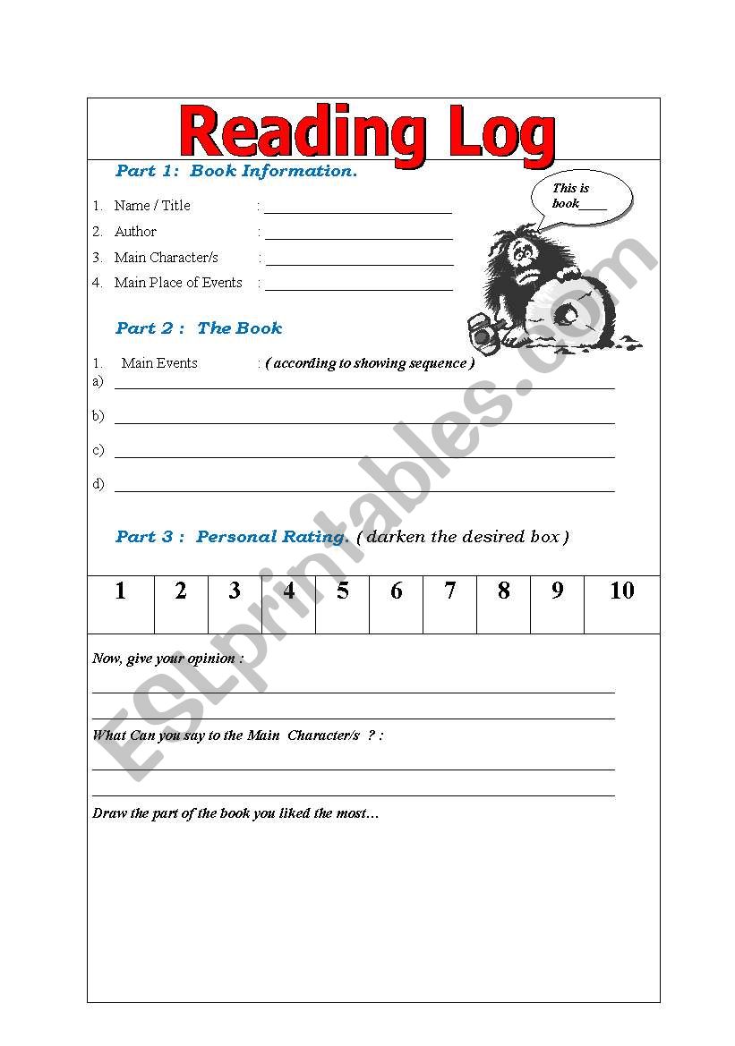 Reading LOG worksheet