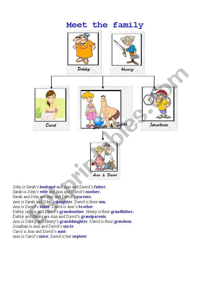 Family Album worksheet